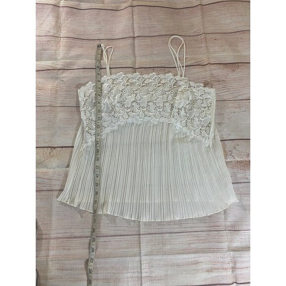 Marks & Spencer Women's Lace Pleated Sheer Lingerie Camisole Top - UK 16 (US12) - Picture 5 of 10